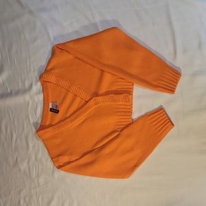 DIVIDED H&M Bold bright Neon orange knit cardigan women S